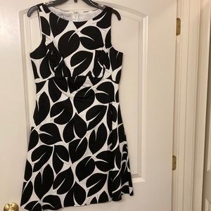 Maggy London size 12 black and white dress